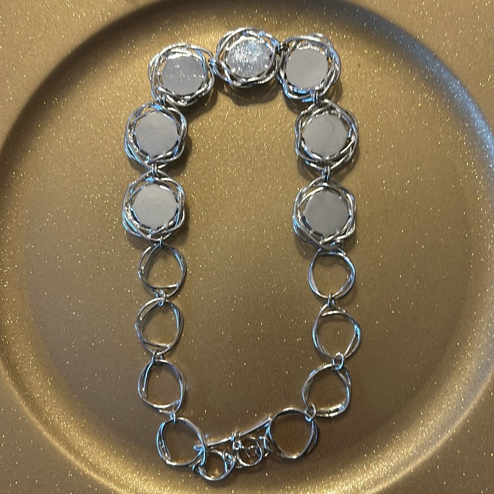 Silver and Light Blue Stone Necklace; 18” Length; Beautiful & Perfect Condition! - Picture 9 of 12
